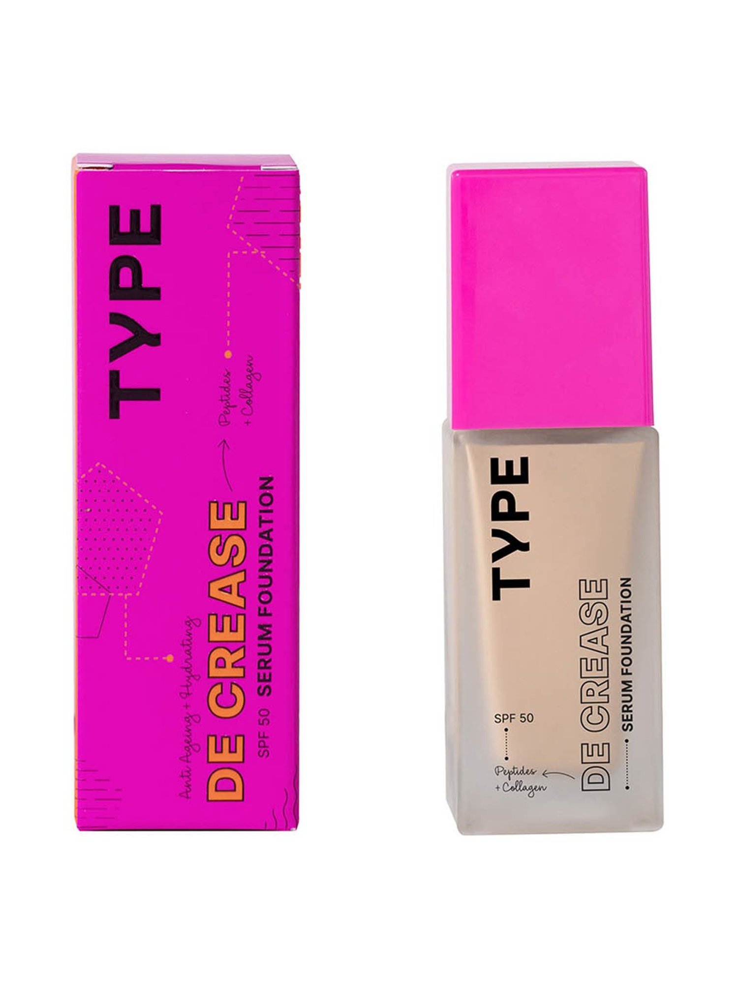 TYPE BEAUTY Decrease SPF 50 PA ++++  Serum Foundation Vanilla - 30 ml