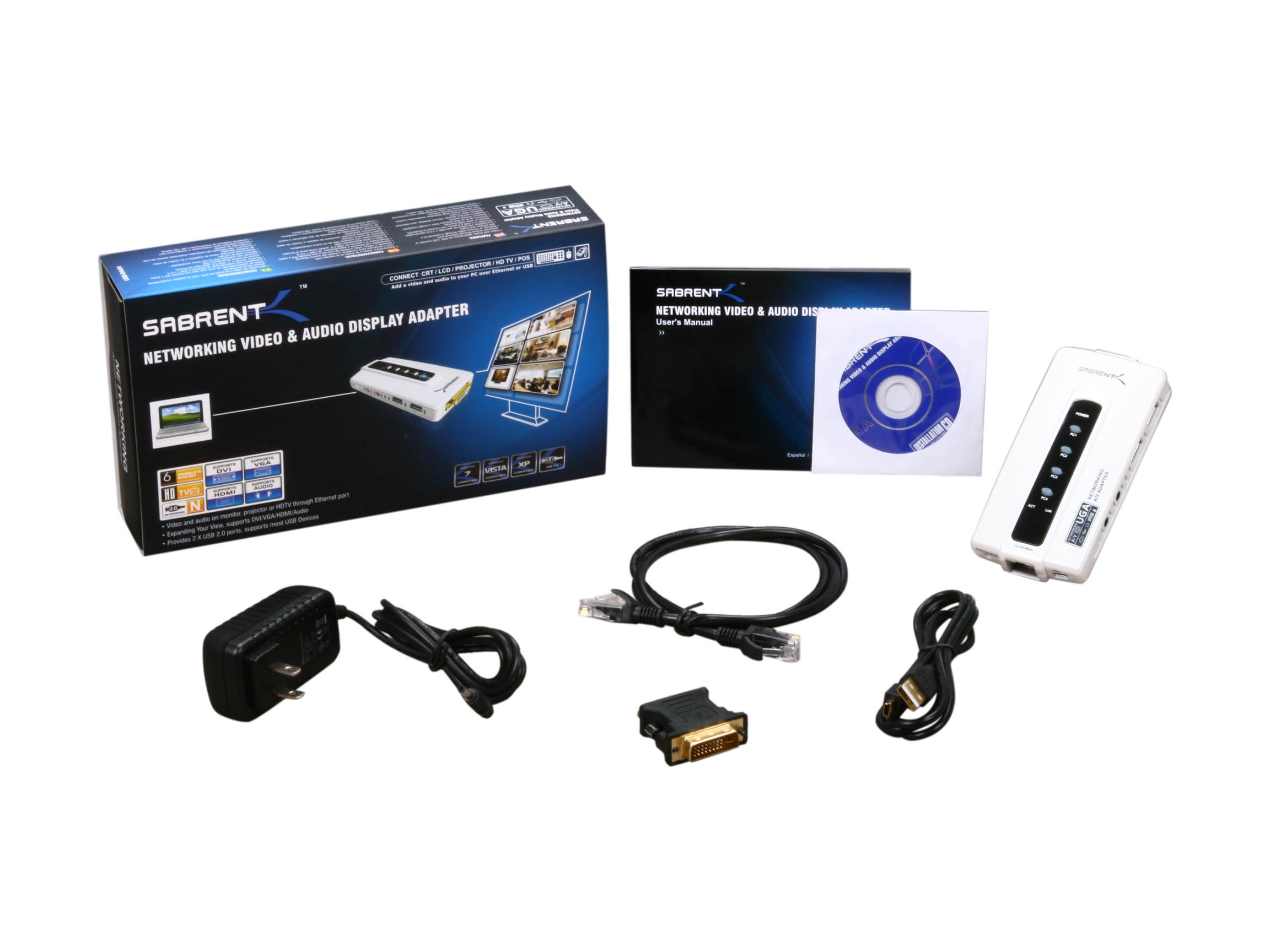 SABRENT USB-DAAH USB 2.0 Network A/V External Video Card Adapter