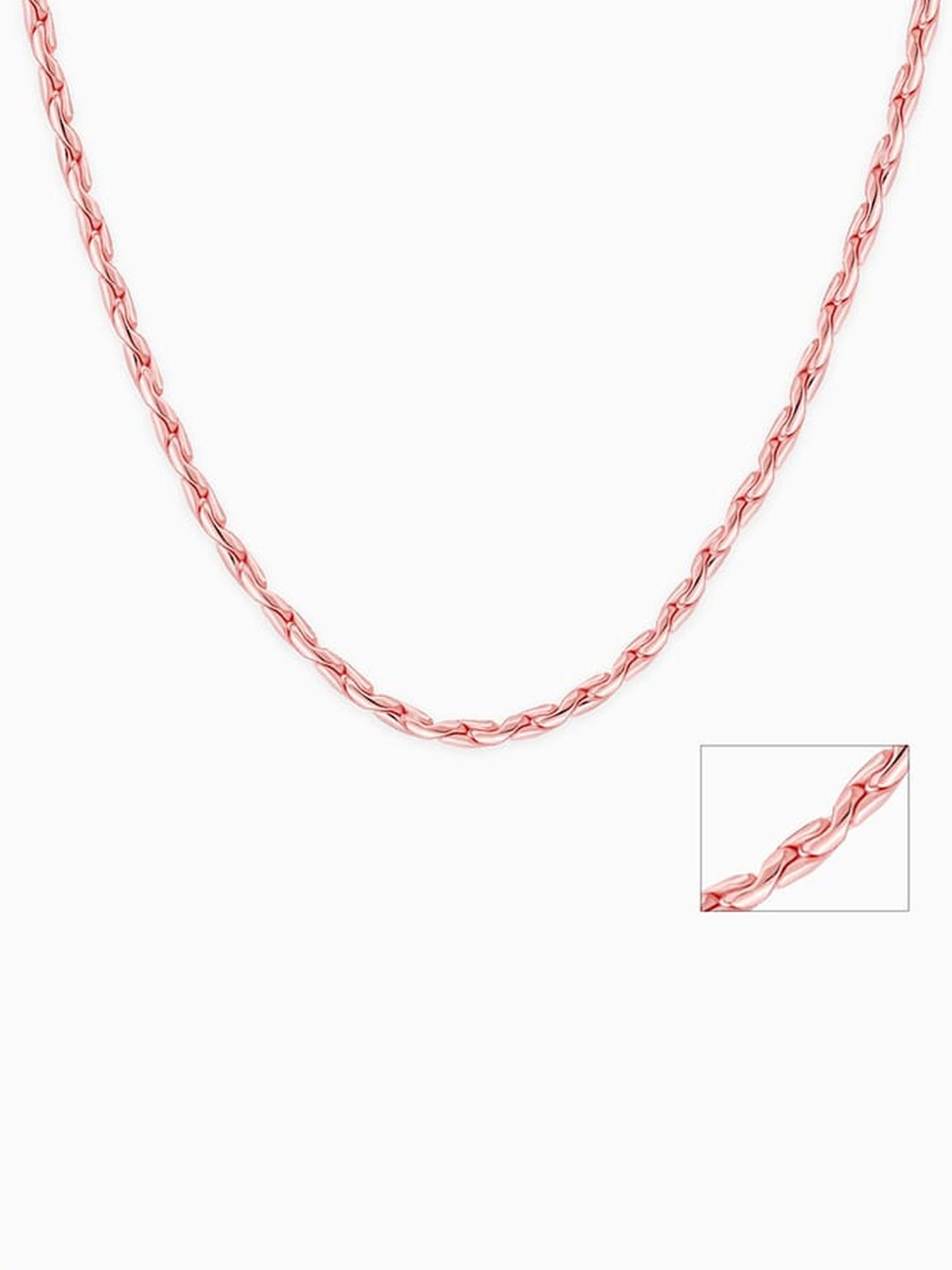 GIVA 925 Silver Rose Gold Rhythmic Rain Chain for Women & Girls