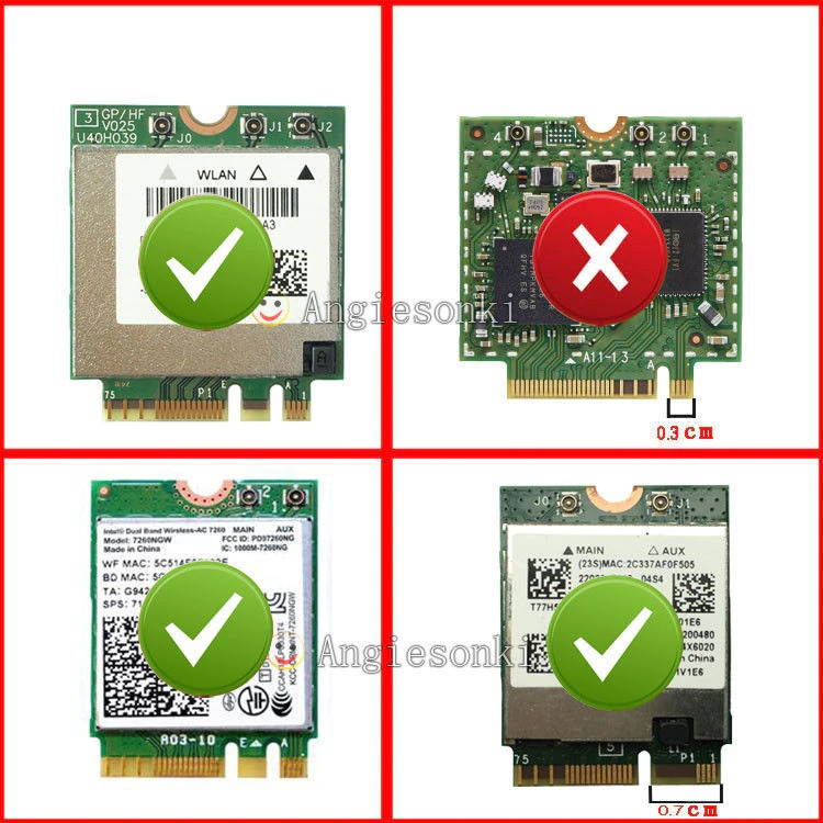 NGFF Key E to Mini PCI-E Adapter Converter for Intel  7260 7265 3160 8260 8265 9260 BCM94352Z BCM943228ZH WIFI Module