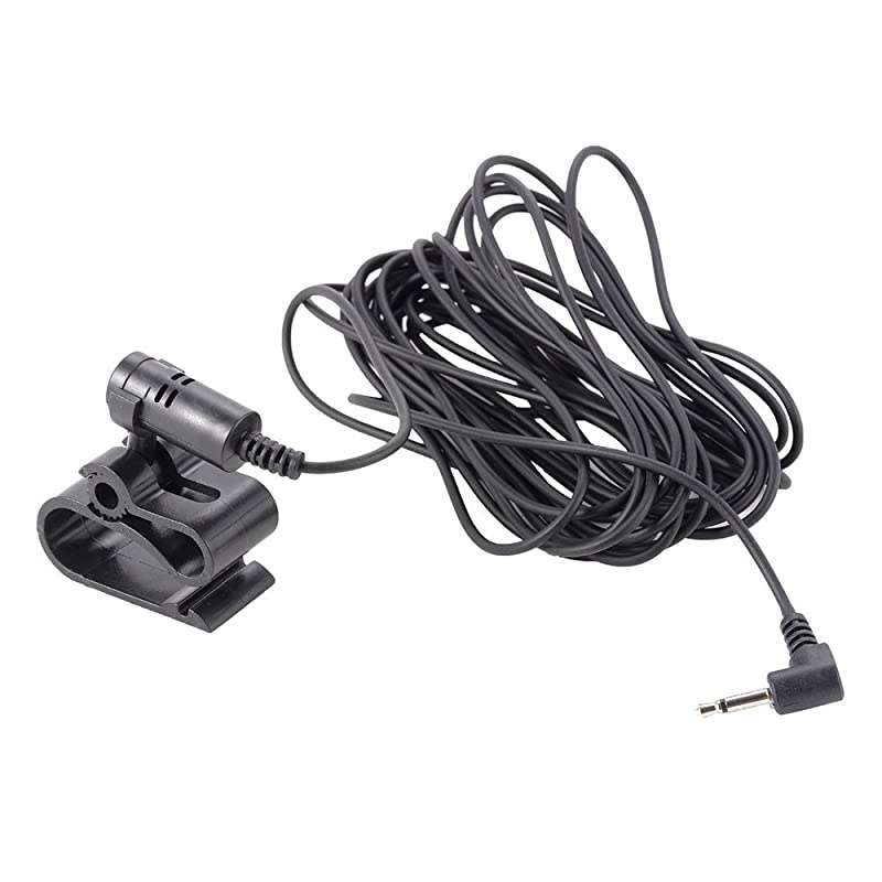 Universal for Pioneer Replacement Bluetooth Microphone Mic 25mm Jack Long Cable Assembly for All Pioneer Bluetooth Enabled Car Stereo CD DVD Player Radio Navigation BT with Clip Mount By