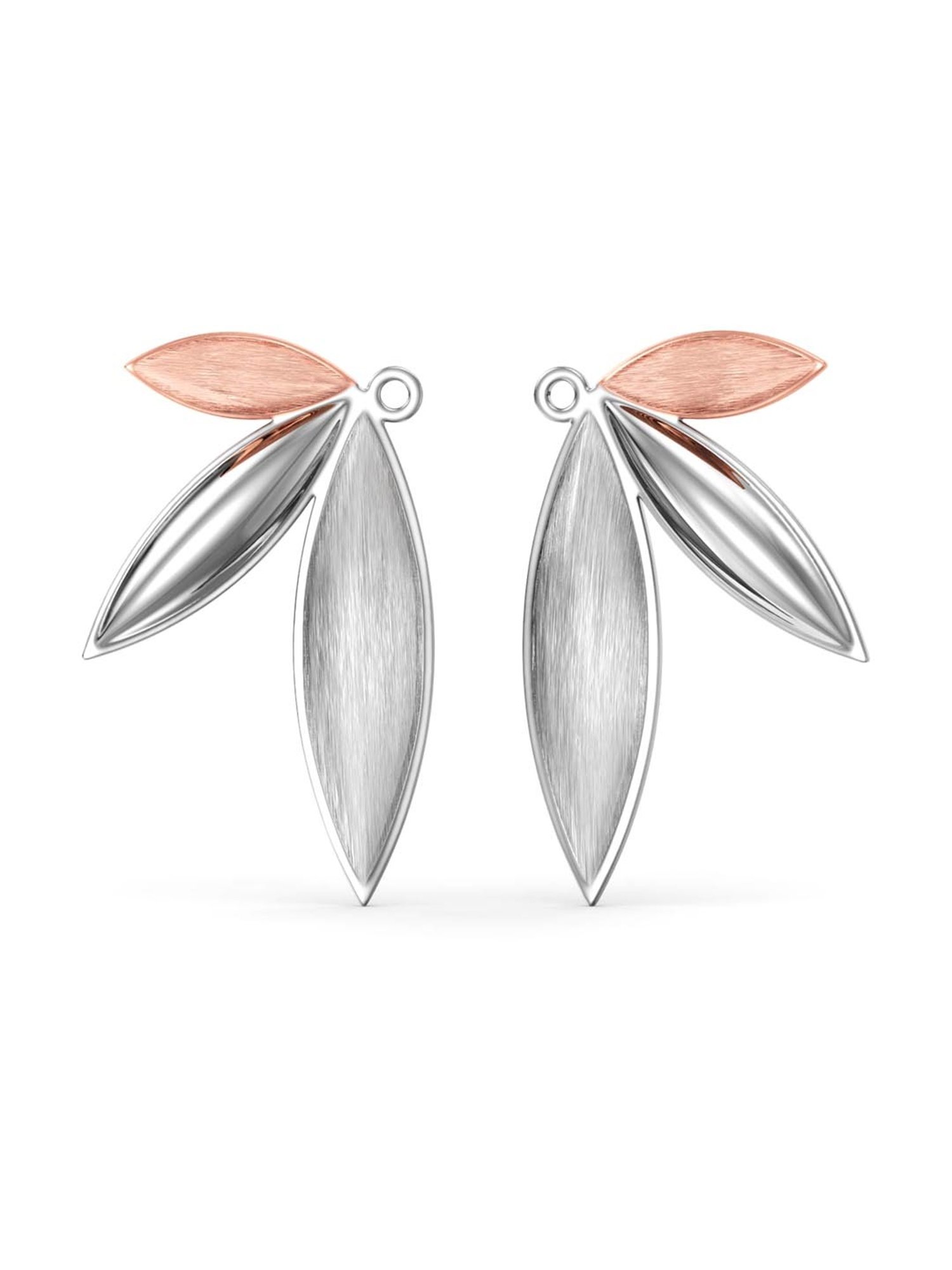 Joyalukkas 950 Platinum Organic  Flower Earrings