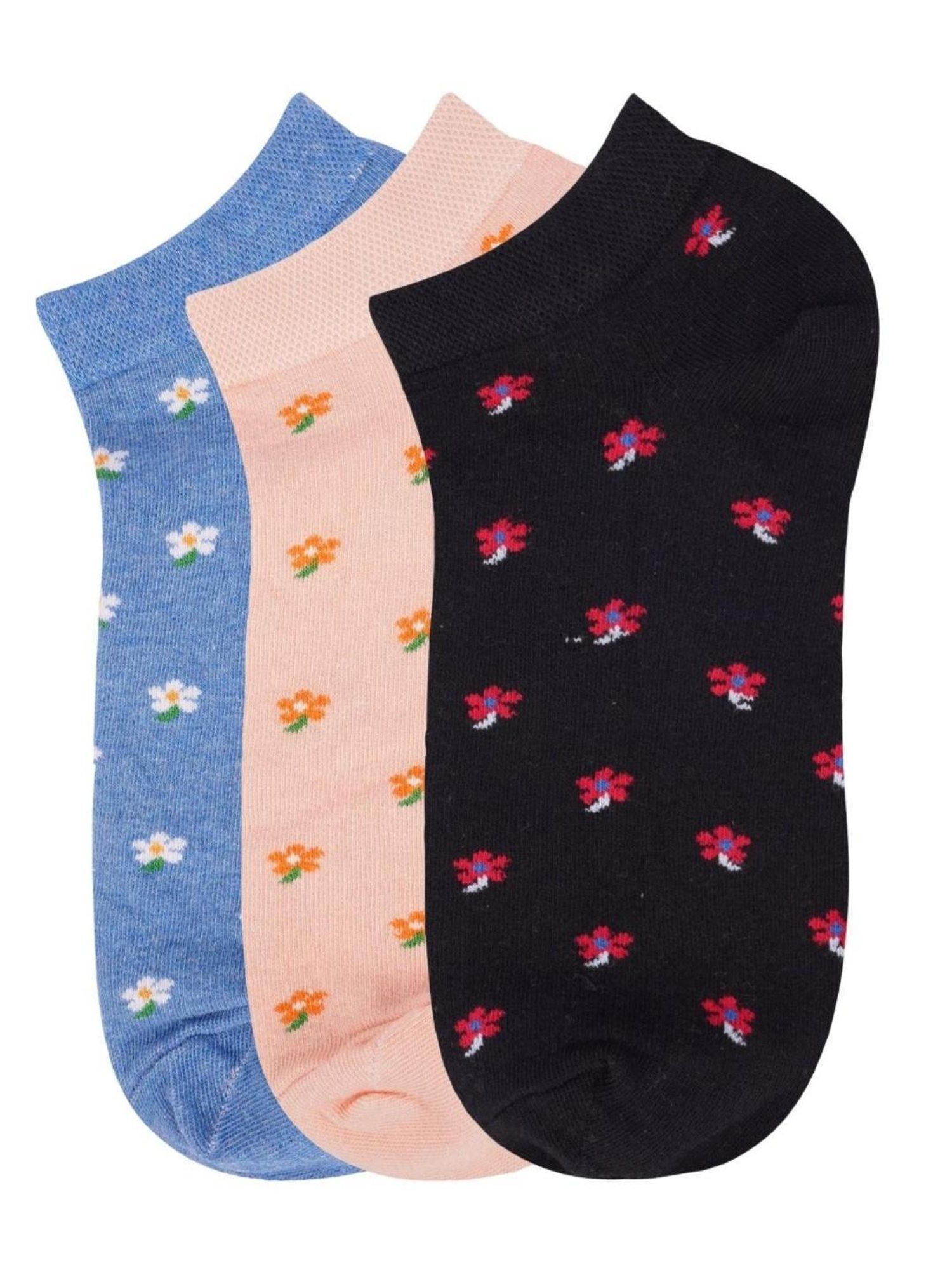 NEXT 2 SKIN Multicolor Printed Socks (Pack of 3)