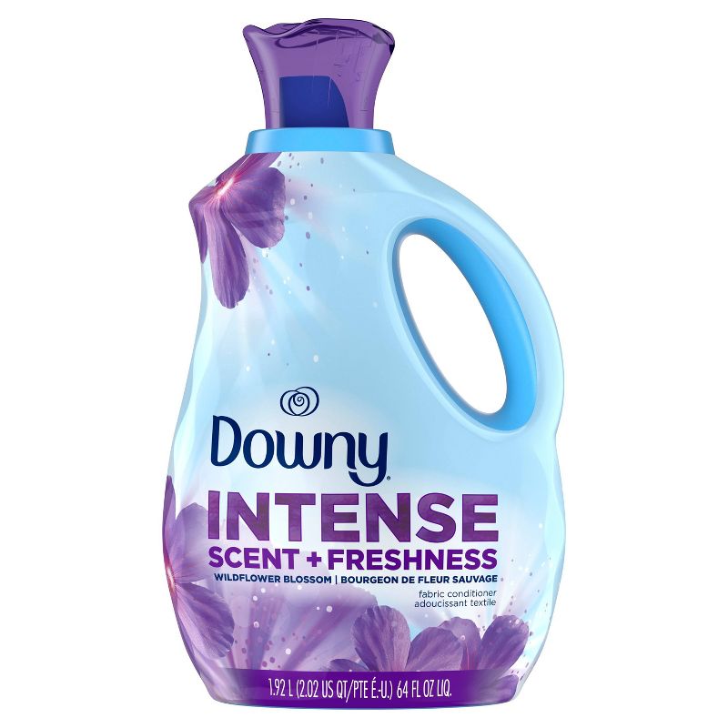Downy Intense Scent + Freshness Wildflower Blossom Scent-Boosting Liquid Fabric Softener - 64 fl oz
