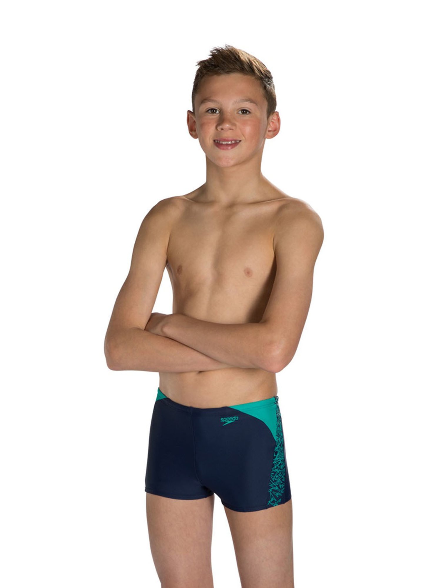 Speedo Kids Navy Solid Swim Shorts