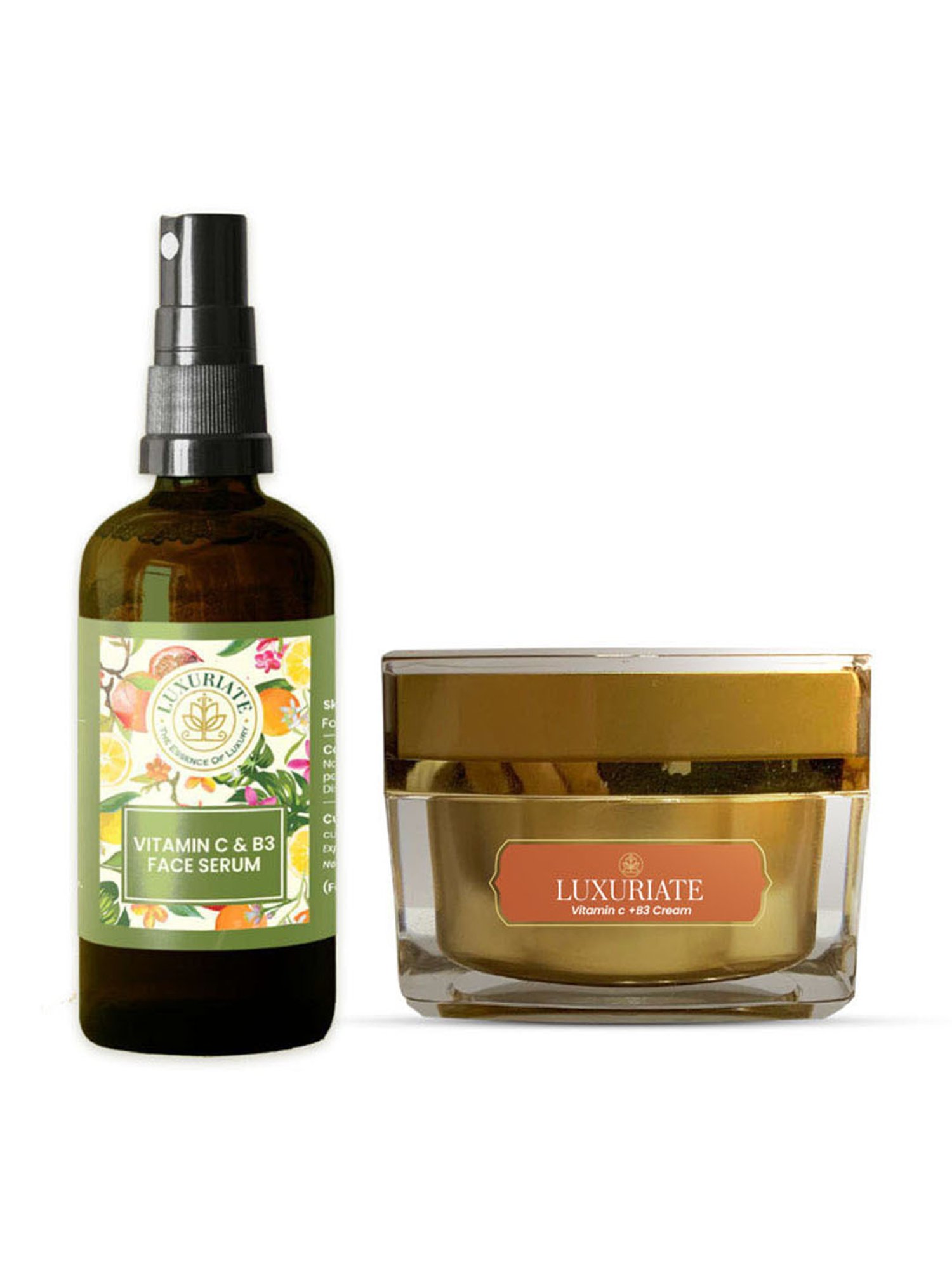 Luxuriate Vitamin C & B3 Moisturizer Cream and Face Serum Combo