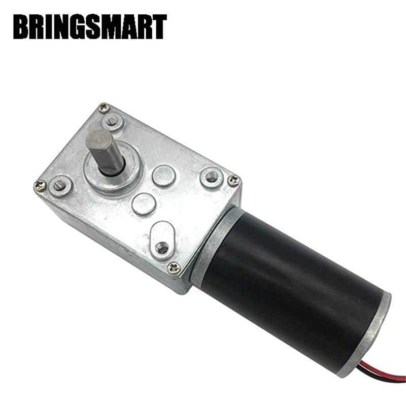 12V 5rpm DC Worm Gear Motor 35kgcm Selflocking Reversed Mini Turbine Geared Motor for DIY Robot Rotating Table Door Lock Curtain Machine 12V 5rpm