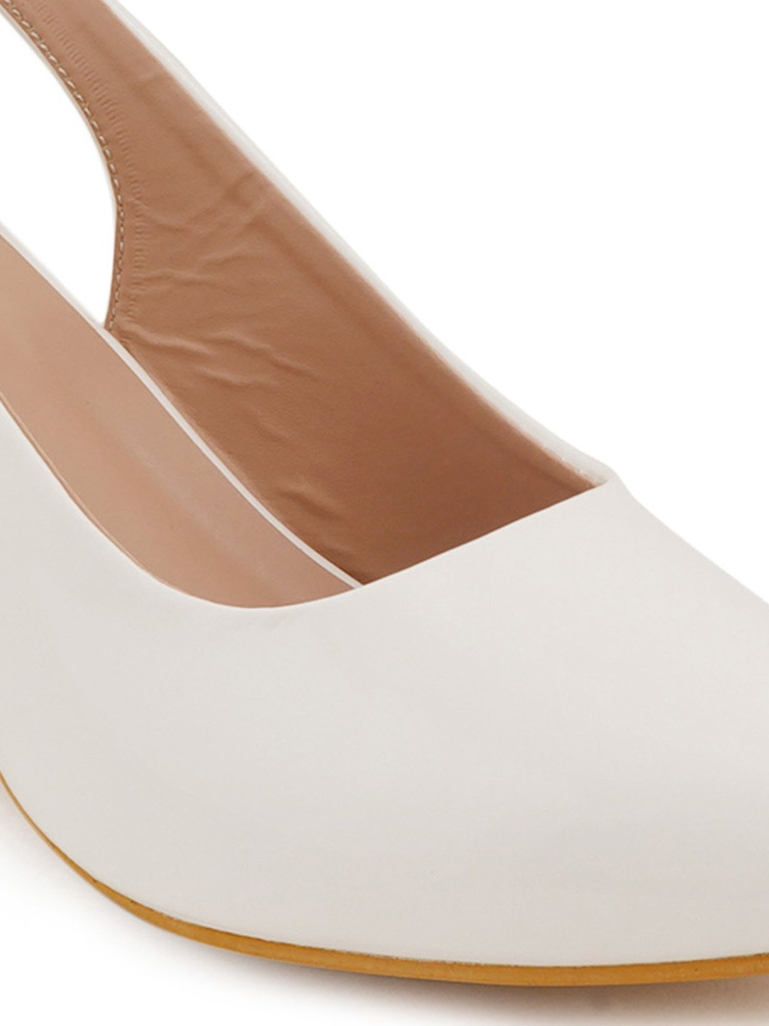 Scentra Women's White Sling Back Sandals