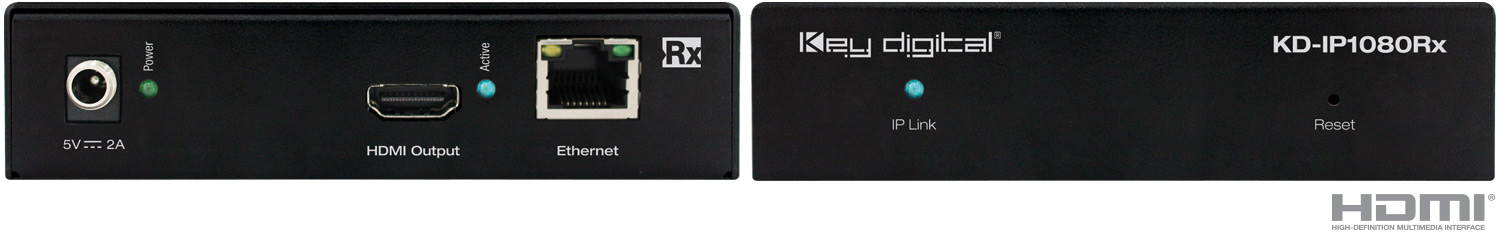 Key Digital KD-IP1080RX Enterprise AV over IP with PoE Receiver with Redundant Power Connection