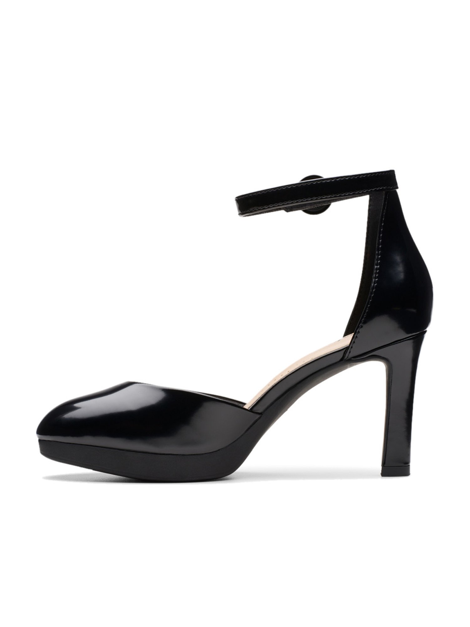 Clarks Women's Ambyr2 Cove Black Ankle Strap Stilettos