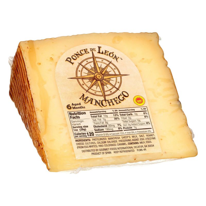 Ponce de Leon Manchego Cheese Wedge - 8oz