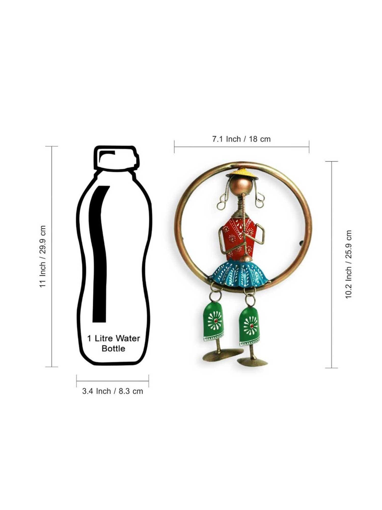 Gathari White & Orange Ceramic Desk Planter