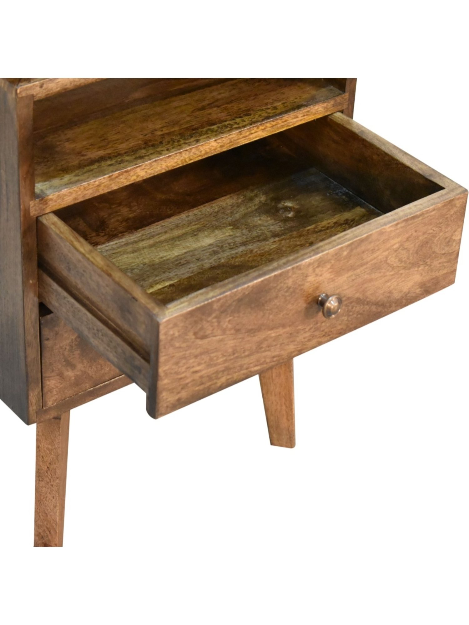 Ikiriya Avina Solid Dark Brown Wood End Table