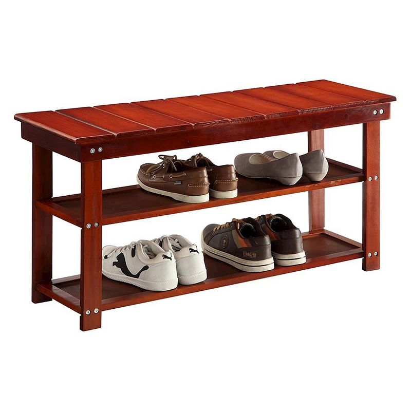 Oxford Utility Mudroom Bench Cherry - Breighton Home