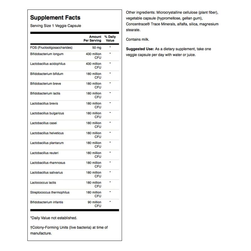 Swanson Dr. Stephen Langer's Ultimate 16 Strain Probiotic with Prebiotic Fos Vegetable Capsules, 3.2 Billion Cfu, 60 Count.
