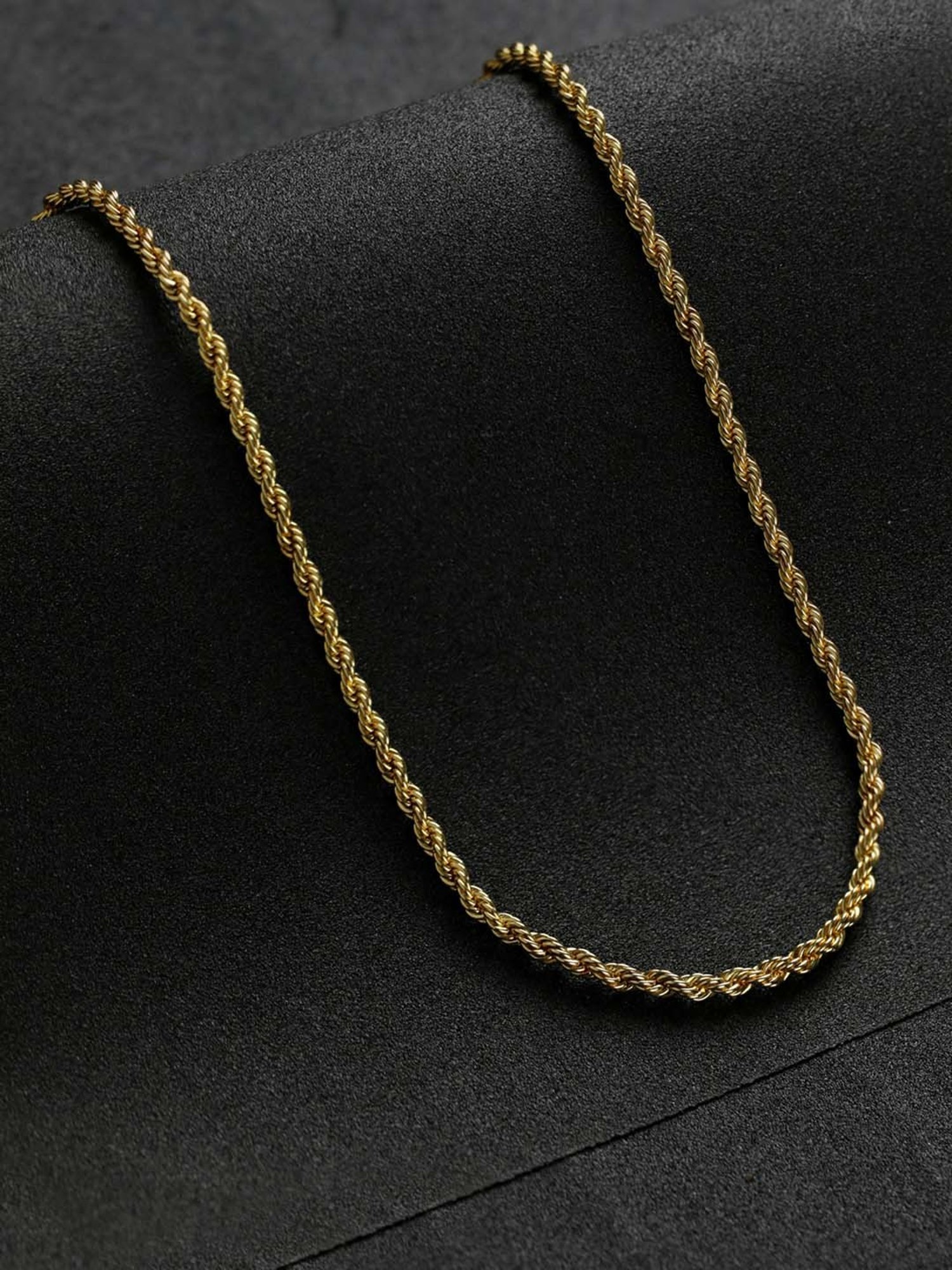 Bold by Priyaasi Gold-Plated Rope Chain for Men
