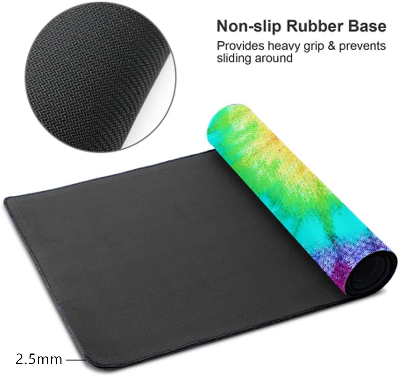 Cool Tie Dye Fashion Young Mouse Pads - Large Gaming Mouse Pad - Non-Slip Rubber Rectangle Durable Mouse Pads - Beautiful Office Mouse Pad 15.7 X 27.5 Inch (400mmX700mmX2.5mm)