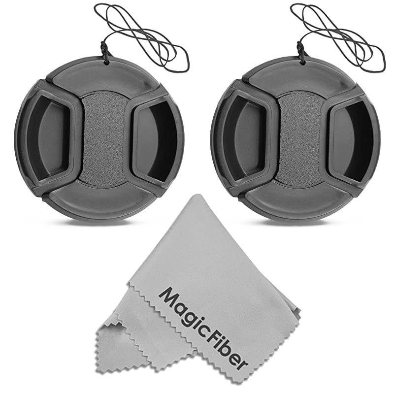 58mm SnapOn Center Pinch Lens Cap with Holder Leash Camera Lens Protection Cover for 58mm Threaded Lenses