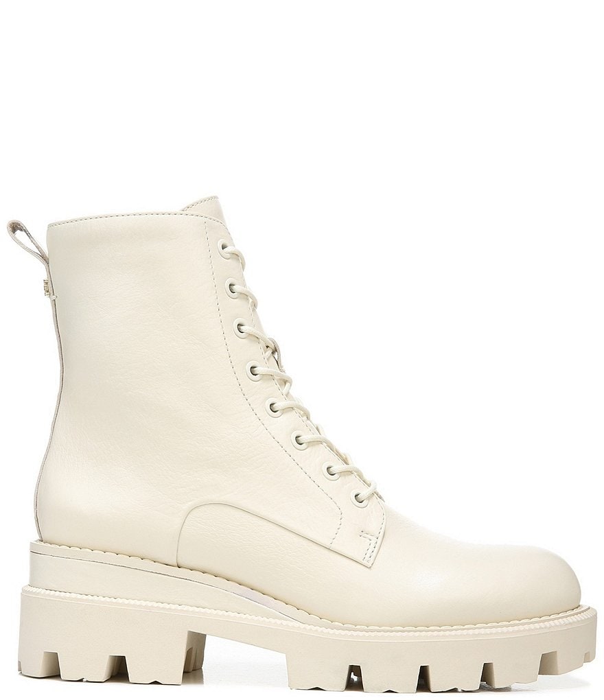 Sam Edelman Garret Lug Sole Waterproof Leather Combat Booties