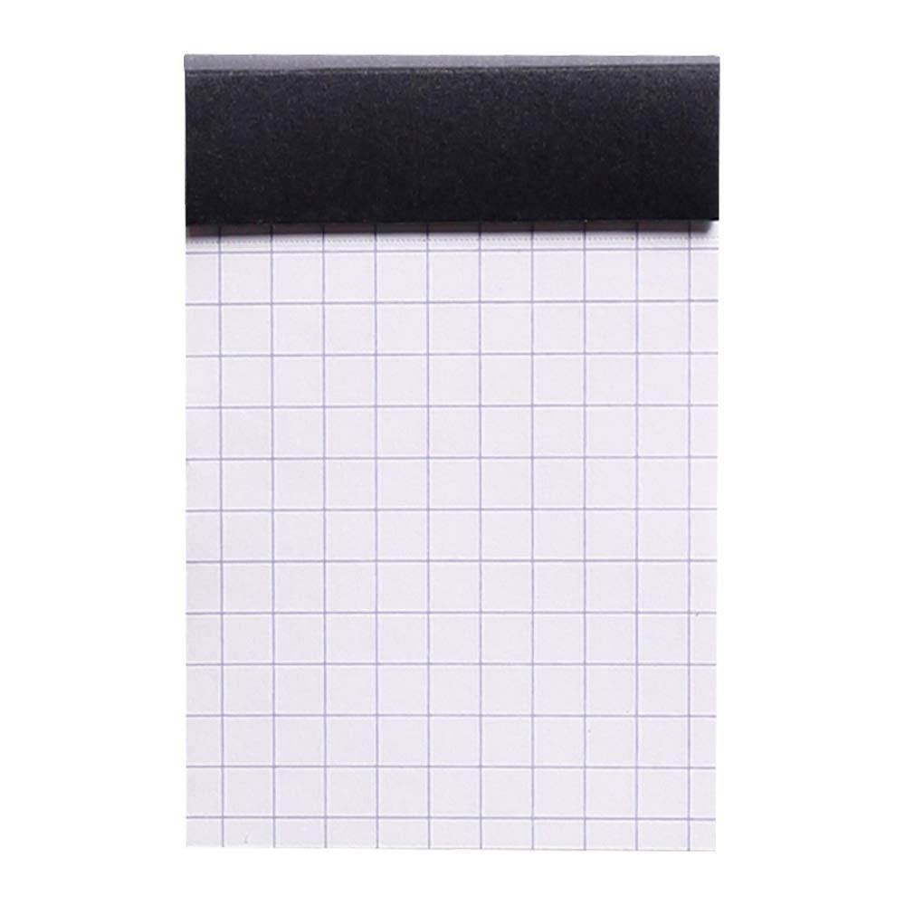 Rhodia Head Stapled Pad, No10 A8, Square ruling - Black