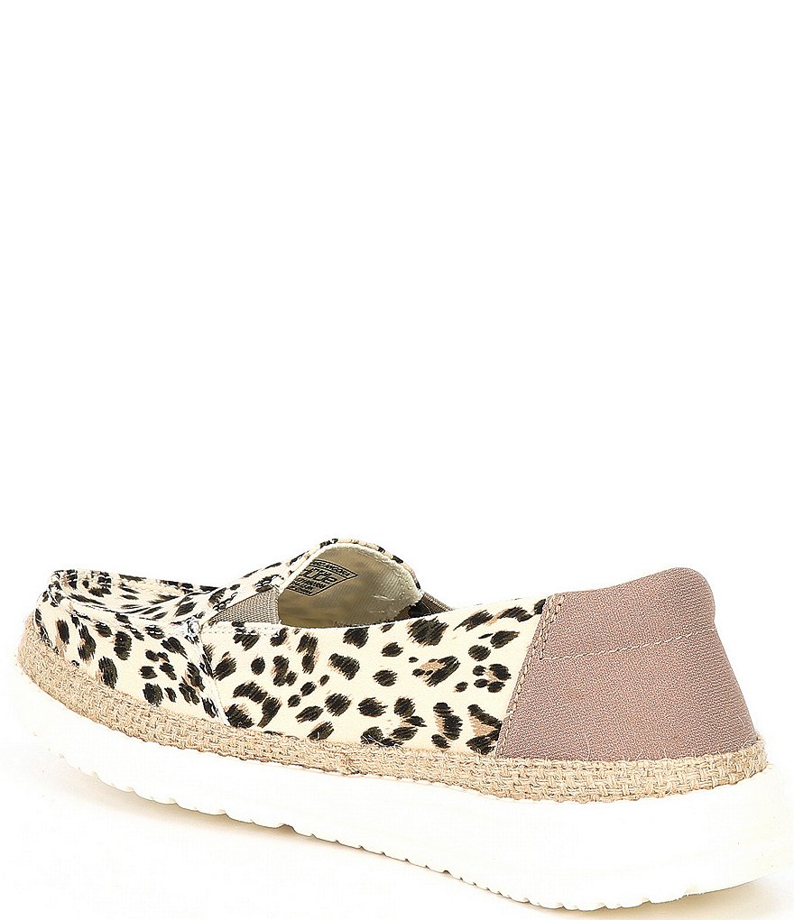 Hey Dude Women's Lena Leopard Print Washable Loafer Slip-Ons