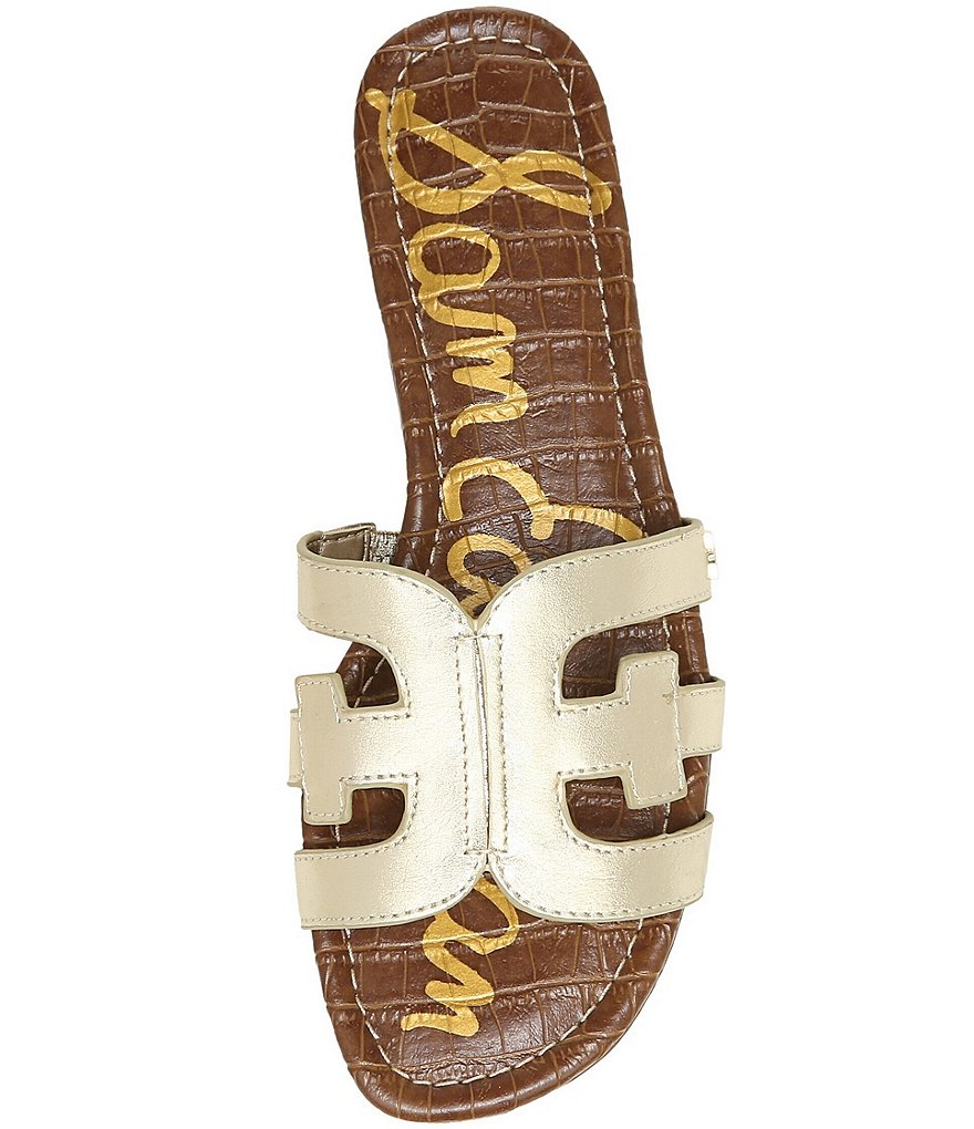 Sam Edelman Bay Metallic Double E Leather Sandals