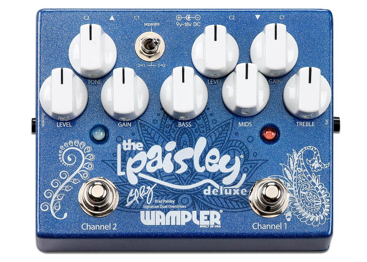 wampler paisley drive deluxe brad paisley signature dual overdrive guitar effects pedal