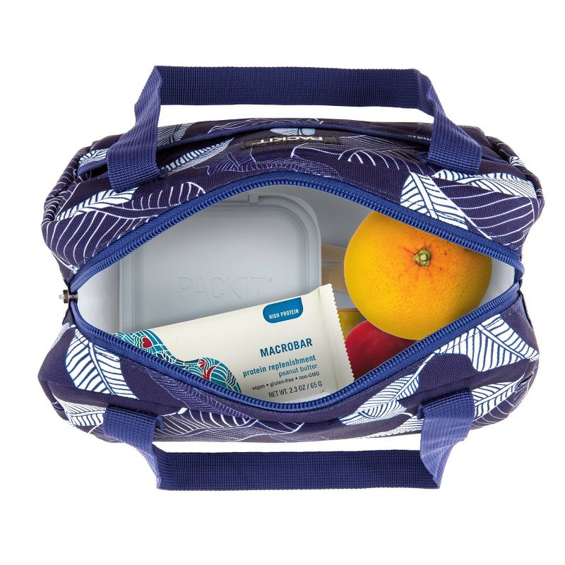 Packit Freezable Hampton Lunch Bag - Navy Leaves