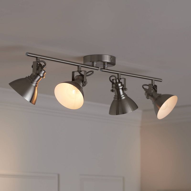 Pro Track Otis 4-Light Bushed Nickel Metal Track Fixture