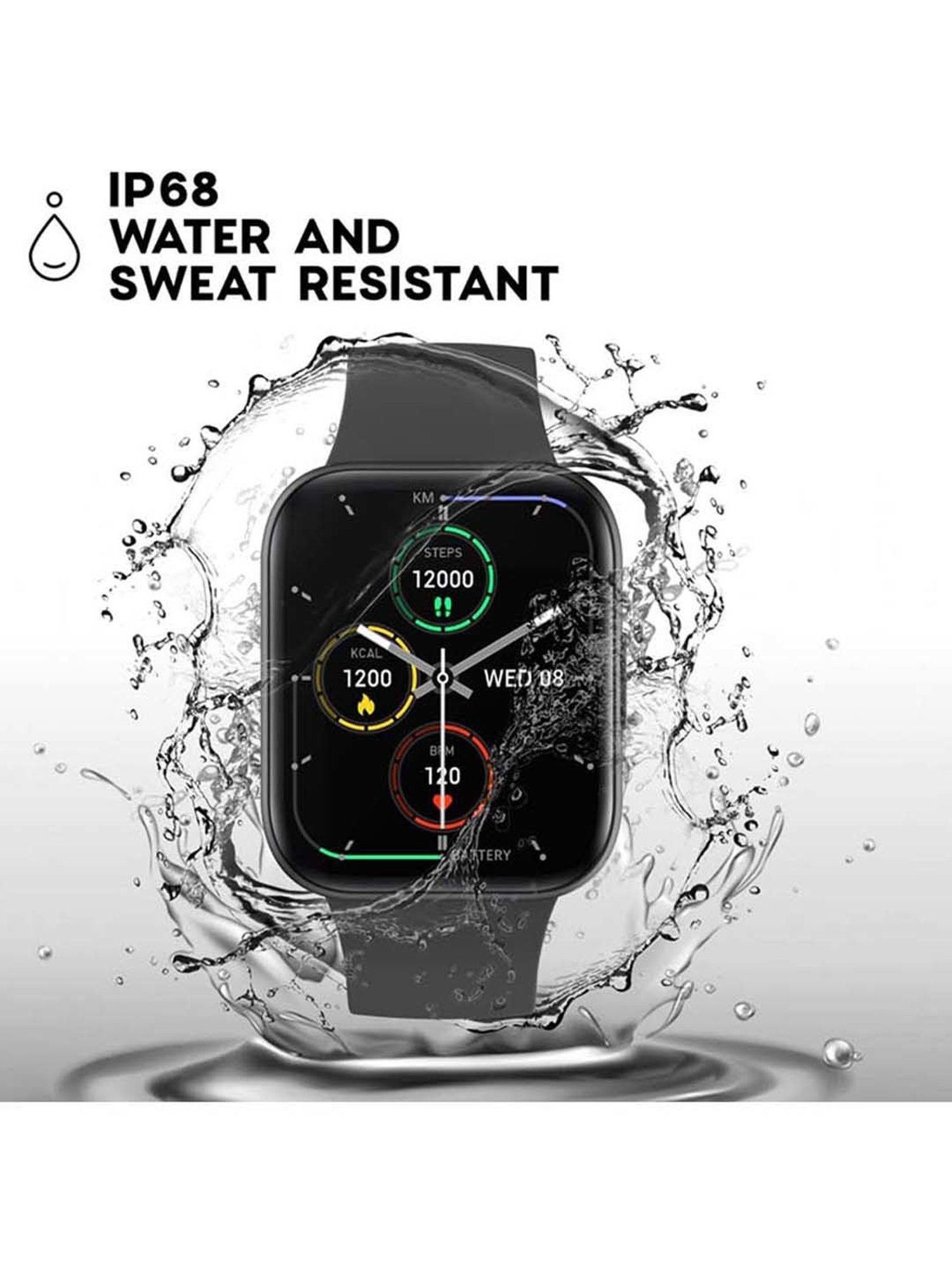 MAXX SX25 Ace Smart Watch with Multiple Sports Mode & Faces (Black)