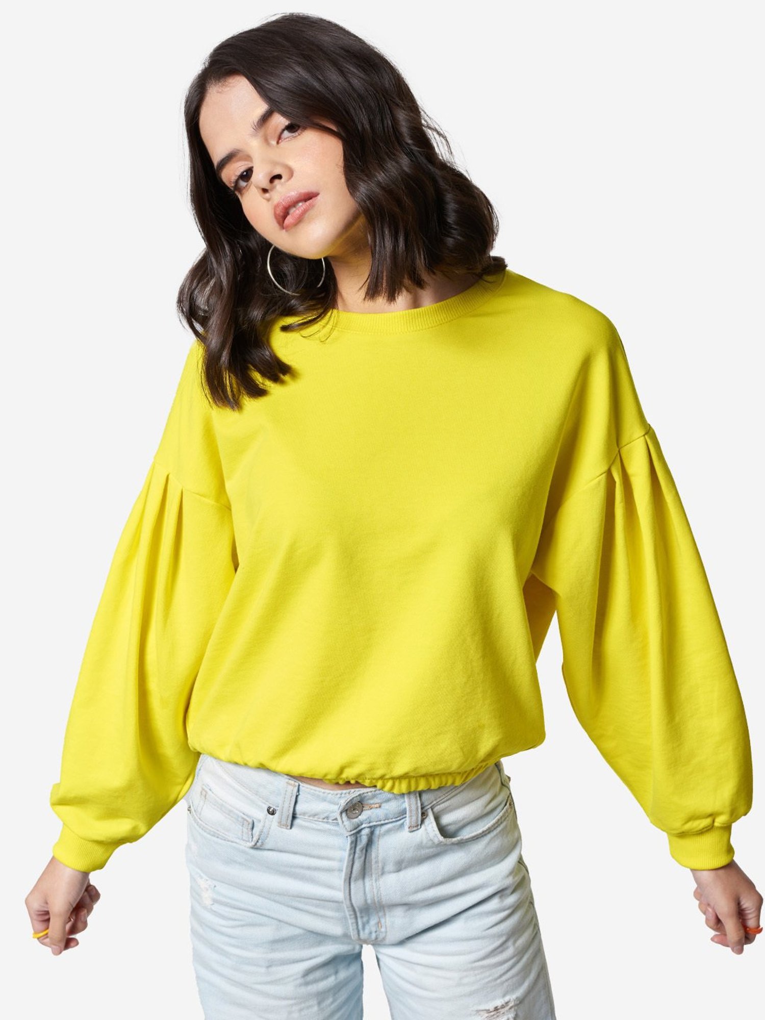 Belle Fille Yellow Patchwork Sweatshirt