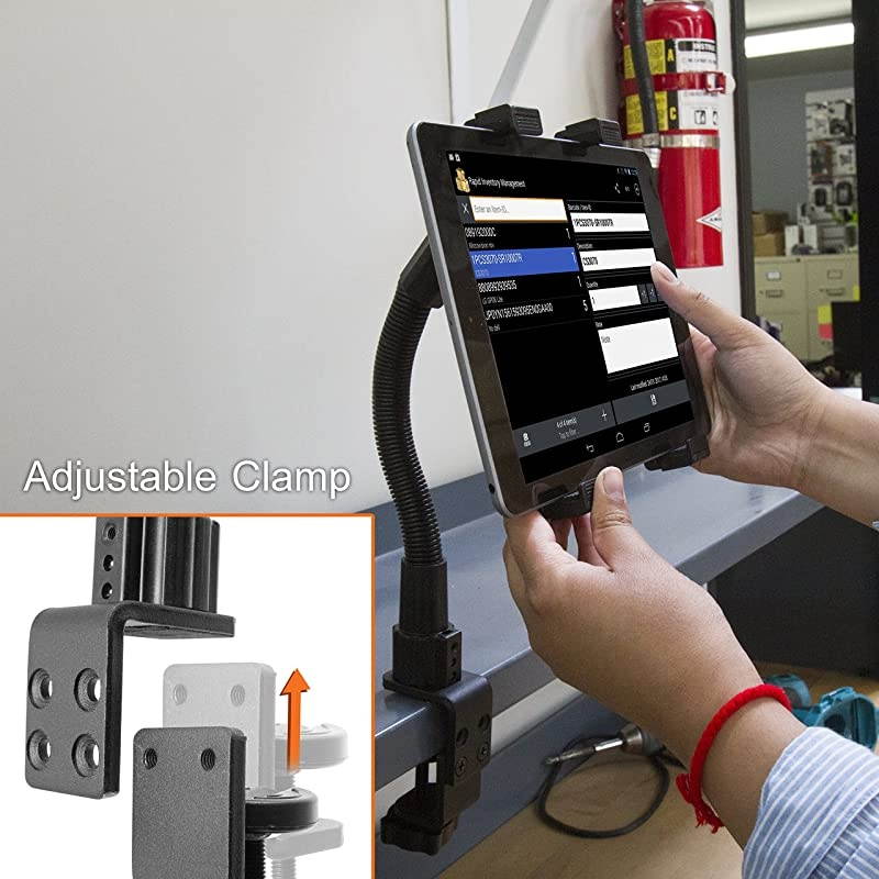 TabDock Flexpro Clamp- Heavy Duty C-Clamp Mount for All 7" - 10" Tablets ( iPad , Nexus, Samsung Galaxy Tab ) for Desks, Tables, Wheelchairs, etc : Great for Homes, Schools, Offices, Hospitals