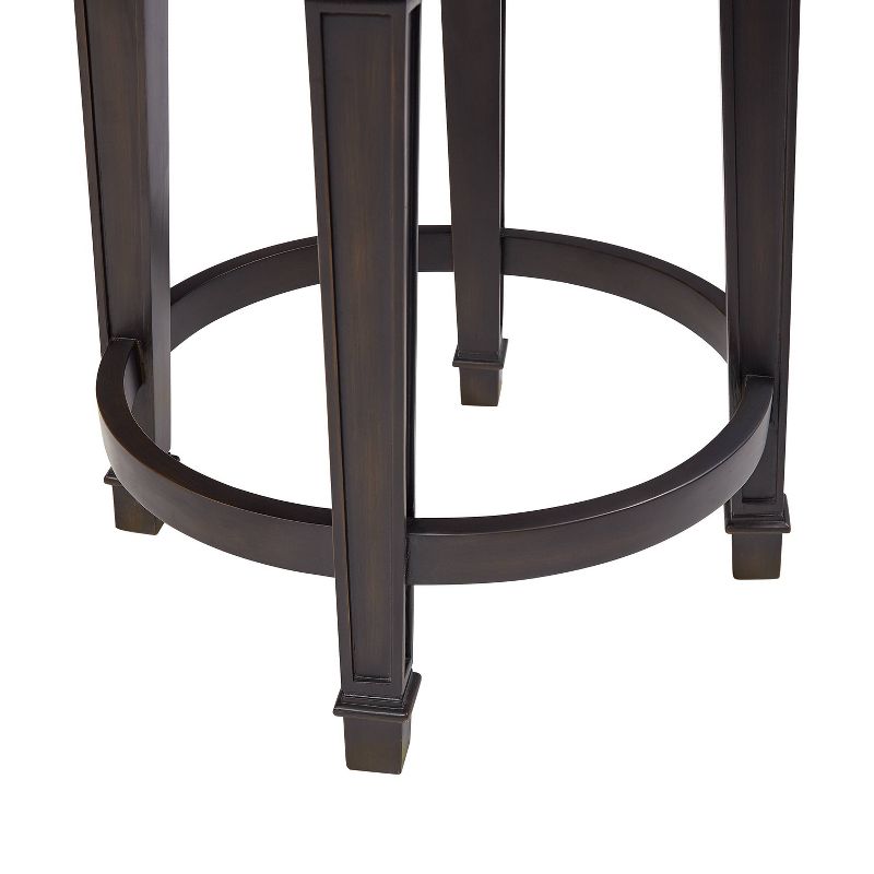 Monae Wood Swivel Counter Height Barstool Aged Black - Hillsdale Furniture