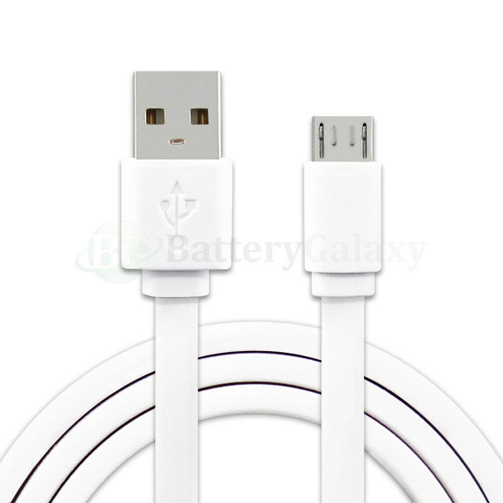 1-100 Lot Micro USB Flat Noodle Cable for  Galaxy S S2 S3 S4 S5 S6 S7