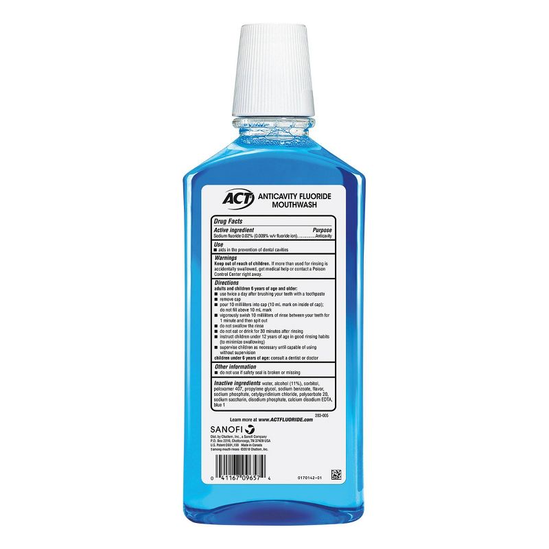 Act Total Care Anticavity Fluoride Mouthwash Icy Clean Mint - 33.8 fl oz