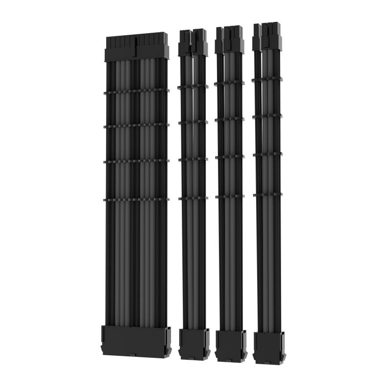 Graphics Card 6+2Pin 8Pin Male to Male Adapter Power Cable for Great Wall Dragon Module Power Supply with Net Cover,Black,about 58cm