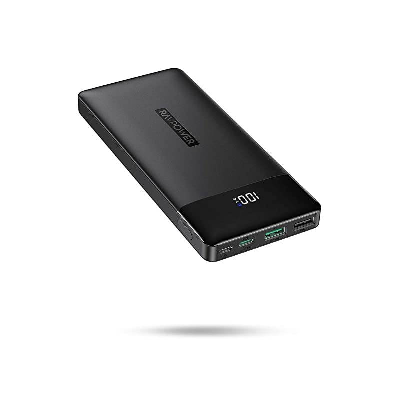 Portable Charger 15000mAh PD3.0 Power Bank QC 3.0, 18W High-Speed Ultra Compact USB C Battery Pack Tri-Input and Tri-Output Compatible iPhone 8/11/12/XS/XR/XS, iPad, Samsung Galaxy and More