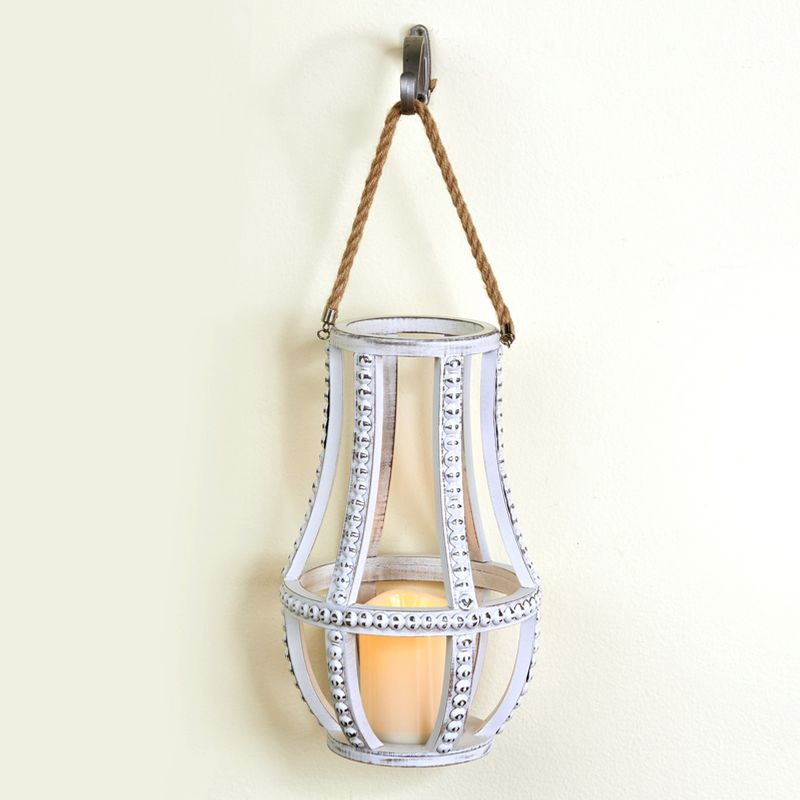 Roman 5" LED Lighted Glittered Church Christmas Pillar Candle - Ivory White