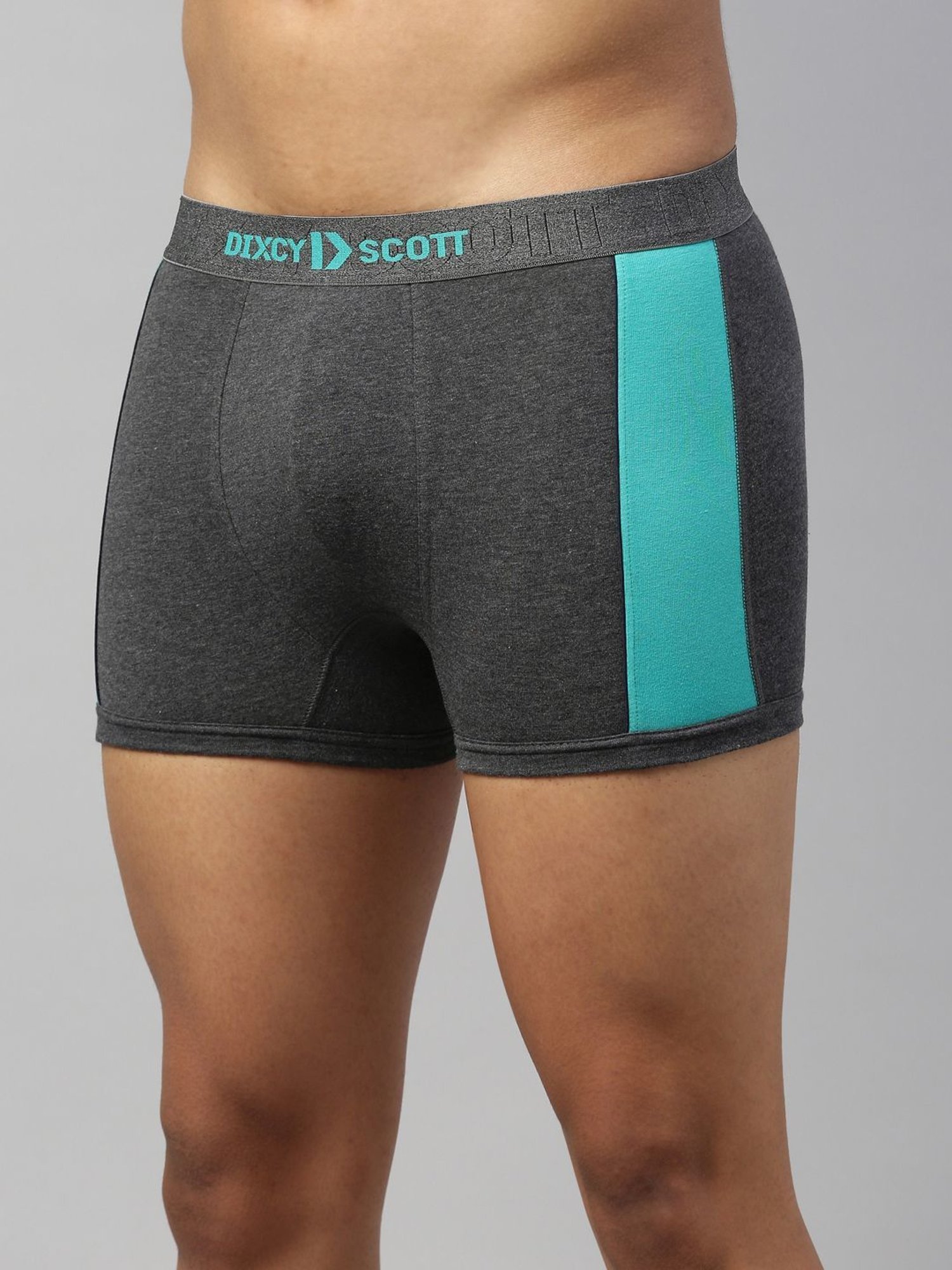 DIXCY SCOTT MAXIMUS Charcoal Melange & Wine Regular Fit Trunks - Pack Of 2