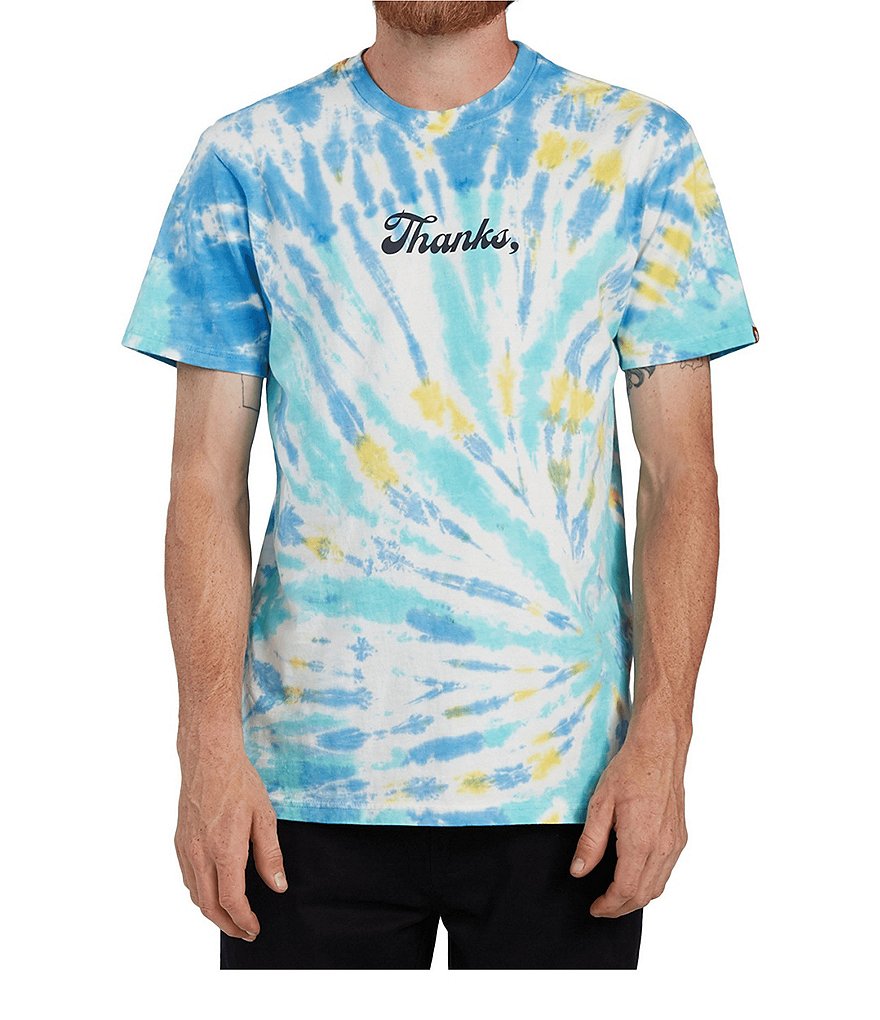 Element Thanks Tie-Dyed Wash Short-Sleeve Graphic T-Shirt