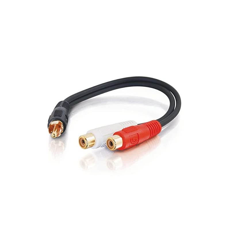 03177 Value Series One RCA Mono Male to Two RCA Stereo Female YCable Black 6 Inches