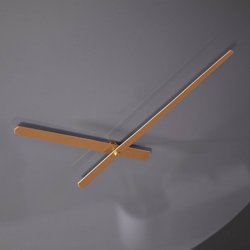 25" x 25" Pisto Decorative Wall Clock Gray - Southern Enterprises