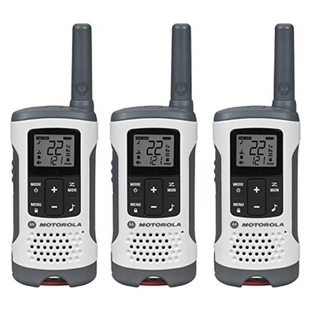 MOTOROLA T260TP Two Way Radio,White/Red,PK3