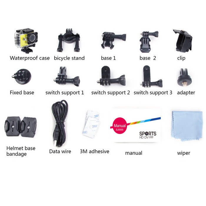 SJCAM SJ5000 Action Sport Waterproof Camera DV Novatek 96655 14MP 2.0" LCD HD 1080P 170 Degree Wide Lens Action Camcorder DVR FPV