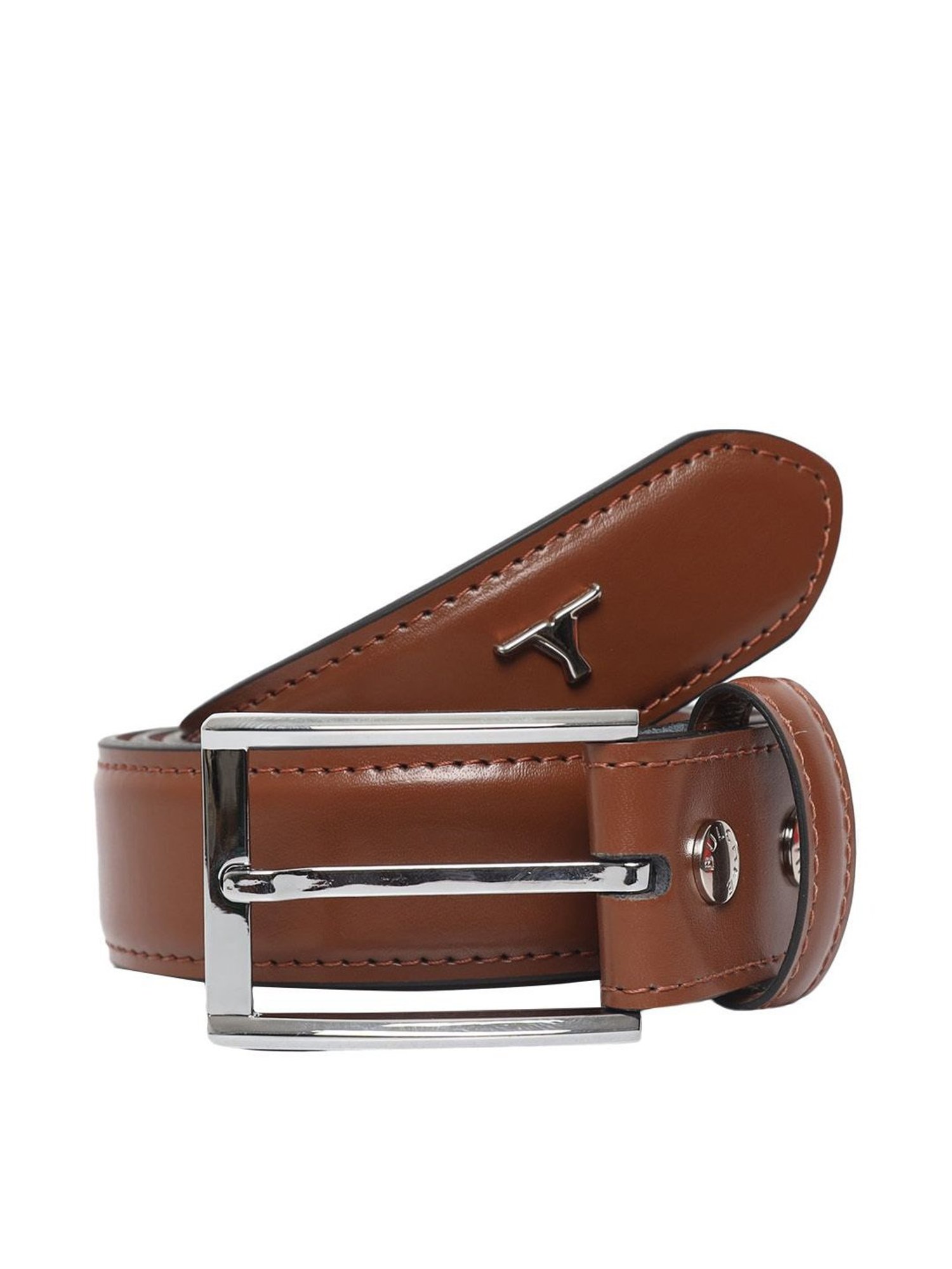 Bulchee Tan Leather Solid Waist Belt