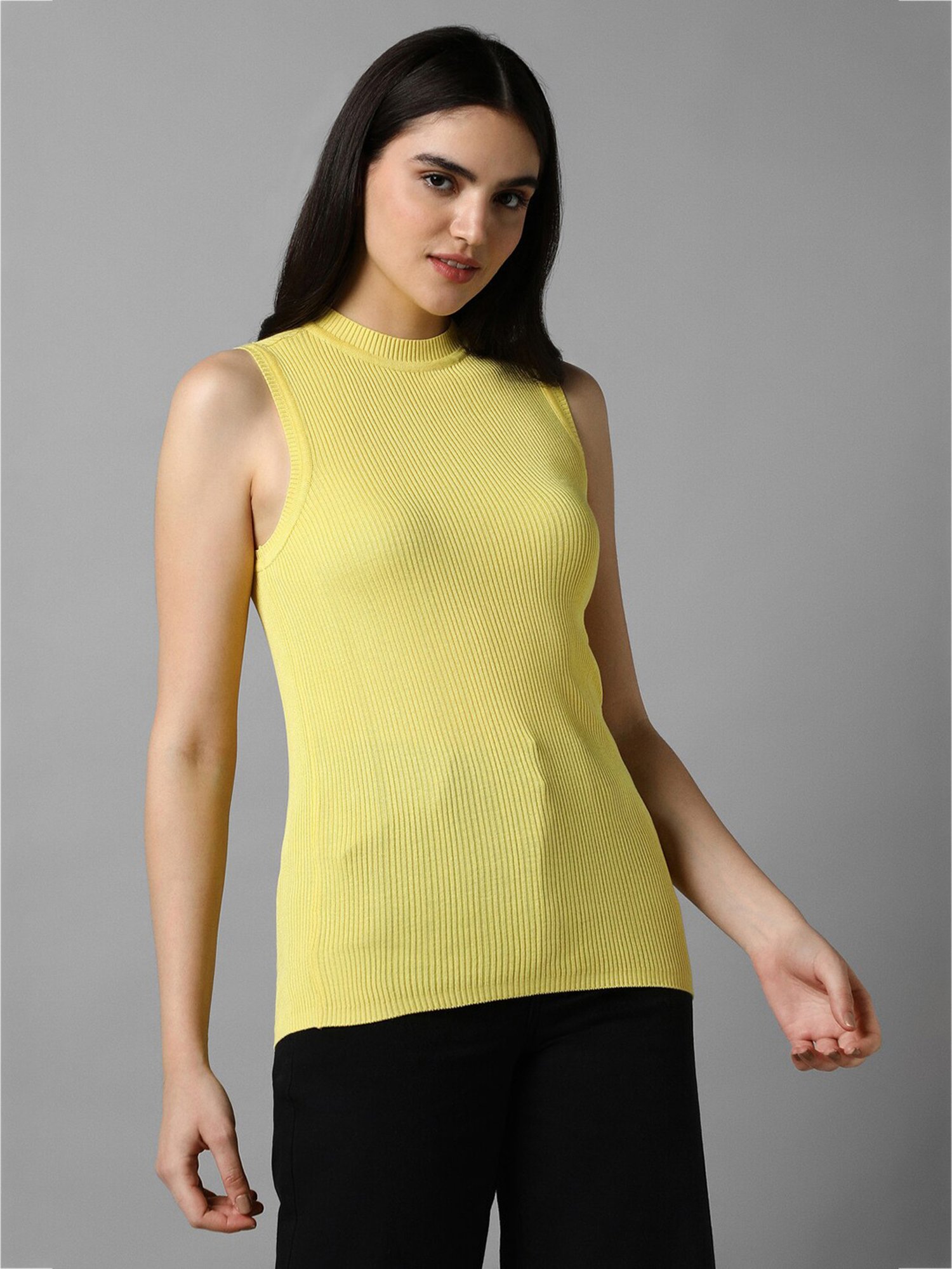 Allen Solly Yellow Regular Fit Top