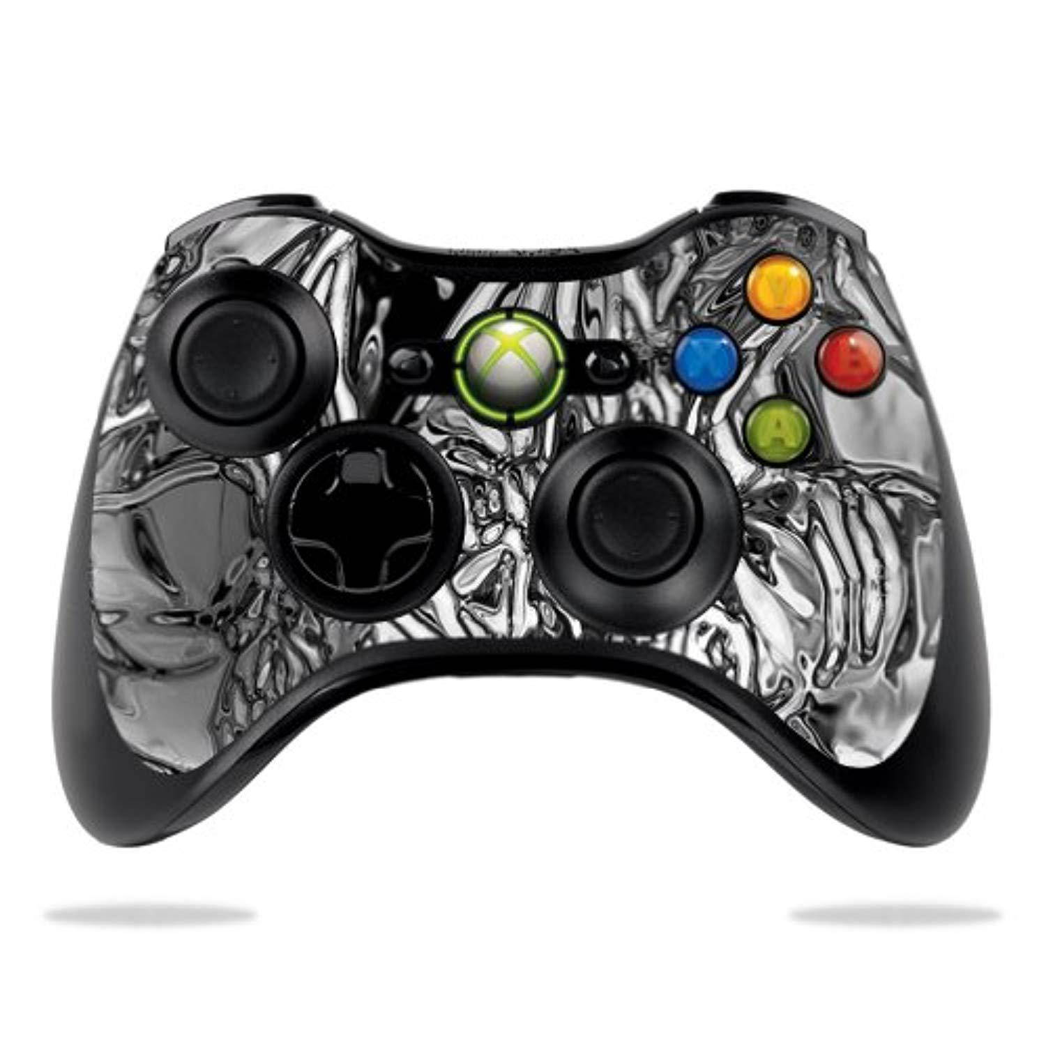 protective vinyl skin decal skin compatible with microsoft xbox 360 controller wrap sticker skins chrome water