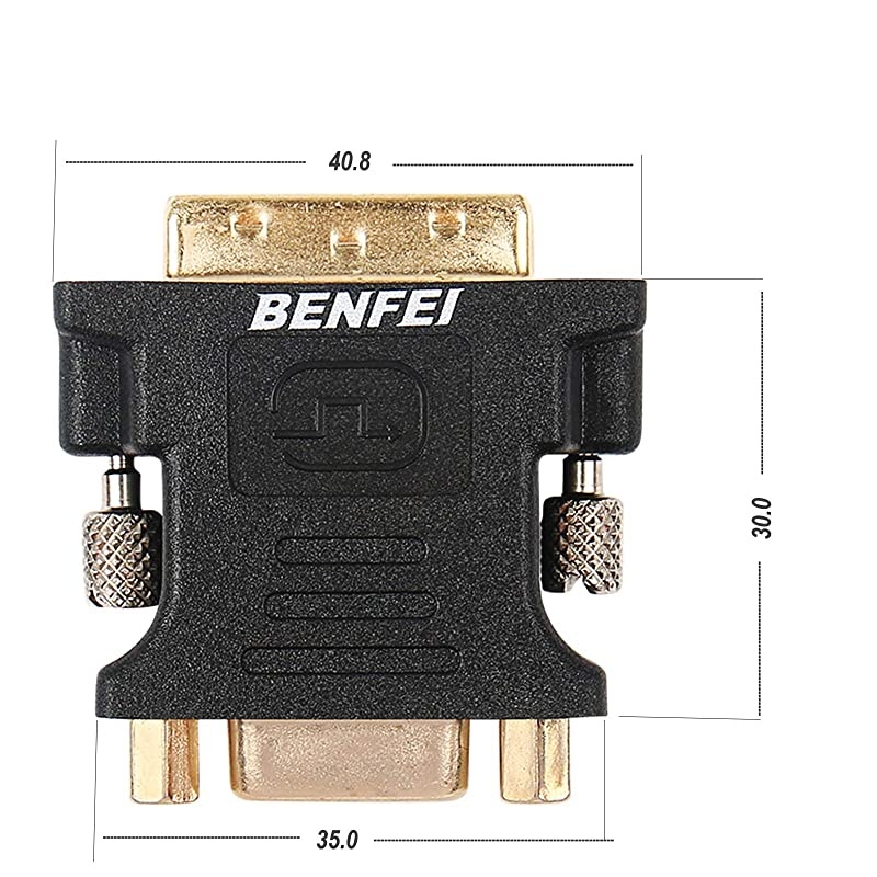 DVII to VGA Adapter  2 Pack DVI 24+5 to VGA Male to Female Adapter with Gold Plated Cord