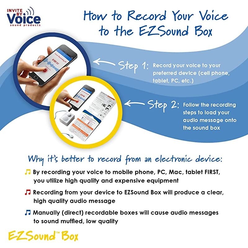 Box 10 inch Extension Play Button for Stuffed Animals Craft Projects School Presentations Hobbies Personalized Items Model Trains etc 200 seconds Rerecordable thru Audio Port