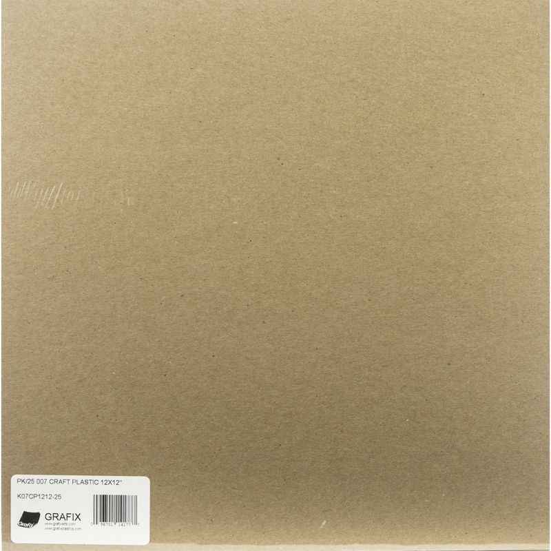 Grafix Craft Plastic Sheets 12"X12" 25/Pkg-Clear .007